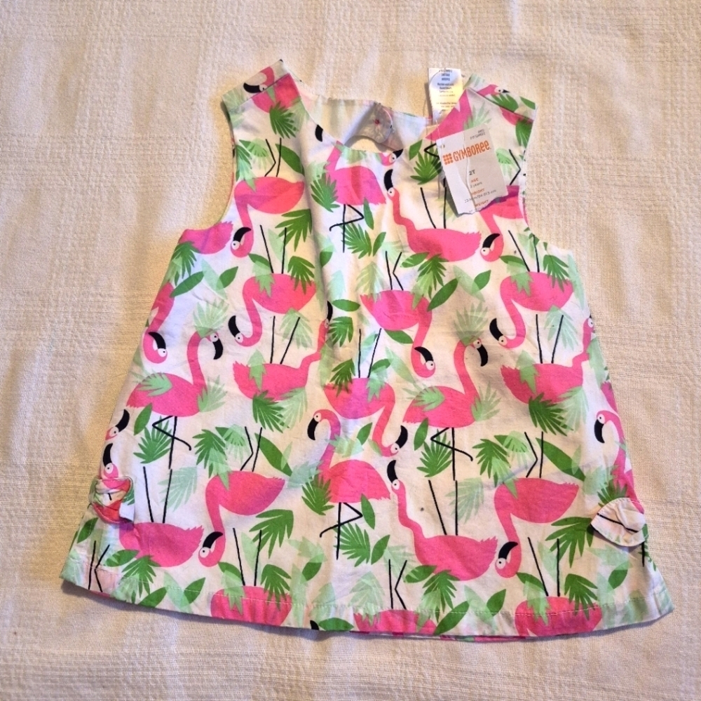 Gymboree Outlet size 2T Fruit Punch line sleeveless top, side bows NWT